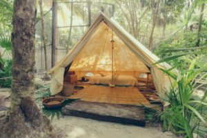 Cancun Airport to Tulum Glamping Native Tent